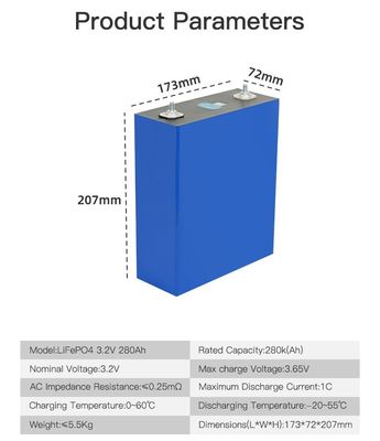 OEM 3.2V 280Ah 304Ah 340Ah লি-আয়ন ব্যাটারি সহ 12V 24V 48V সৌর শক্তি সঞ্চয় সিস্টেম