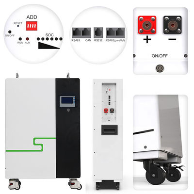 ইনভার্টার এবং বিএমএস লাইফপো 4 ব্যাটারি সহ 20kw 10kw 5kwh লাইফপো 4 সৌর শক্তি স্টোরেজ ক্যাবিনেট
