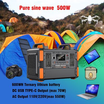 500W / 1KW লিথিয়াম ব্যাটারি হোম টিভি এবং আলো জন্য পোর্টেবল সৌর শক্তি সিস্টেম জেনারেটর