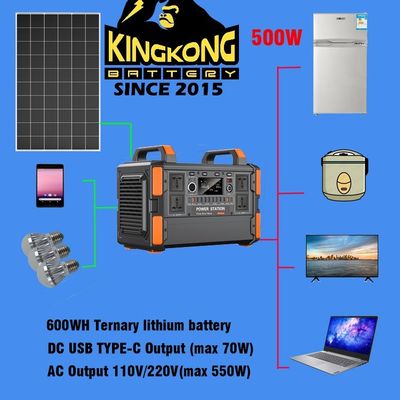 500W / 1KW লিথিয়াম ব্যাটারি হোম টিভি এবং আলো জন্য পোর্টেবল সৌর শক্তি সিস্টেম জেনারেটর