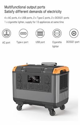 LiFePO4 ব্যাটারি EU 230V হোম ইউপিএস 3000W সৌর জেনারেটর ক্যাম্পিং এবং জরুরী প্রয়োজনের জন্য