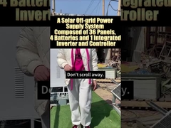 ৩৬টি প্যানেল। ৪টি ব্যাটারি, ১টি ইন্টিগ্রেটেড ইনভার্টার এবং কনট্রাক্ট দিয়ে গঠিত একটি সৌর বিদ্যুৎ উৎপাদন ব্যবস্থা।