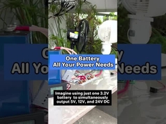 একটি ৩.২ ভি ব্যাটারি ৫ ভি /১২ ভি /২৪ ভি ডিসি এবং ১১০ ভি /২২০ ভি এসি সরবরাহ করে। অন্তর্নির্মিত ৩০০ ওয়াট ইনভার্টার সমস্ত ডিভাইস সিম পরিচালনা করে