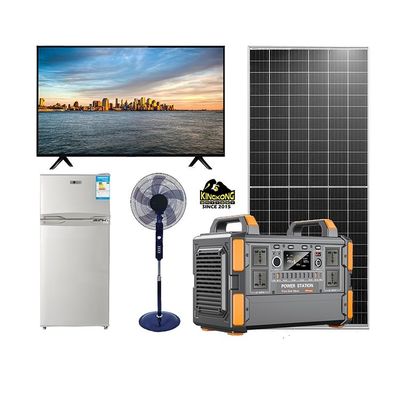 500W / 1KW লিথিয়াম ব্যাটারি হোম টিভি এবং আলো জন্য পোর্টেবল সৌর শক্তি সিস্টেম জেনারেটর