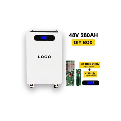 280ah Lifepo4 BMS ব্যাটারি বক্স DIY ব্যাটারি প্যাক রোলস এবং উল্লম্ব স্ট্যান্ড আপ কেস সঙ্গে